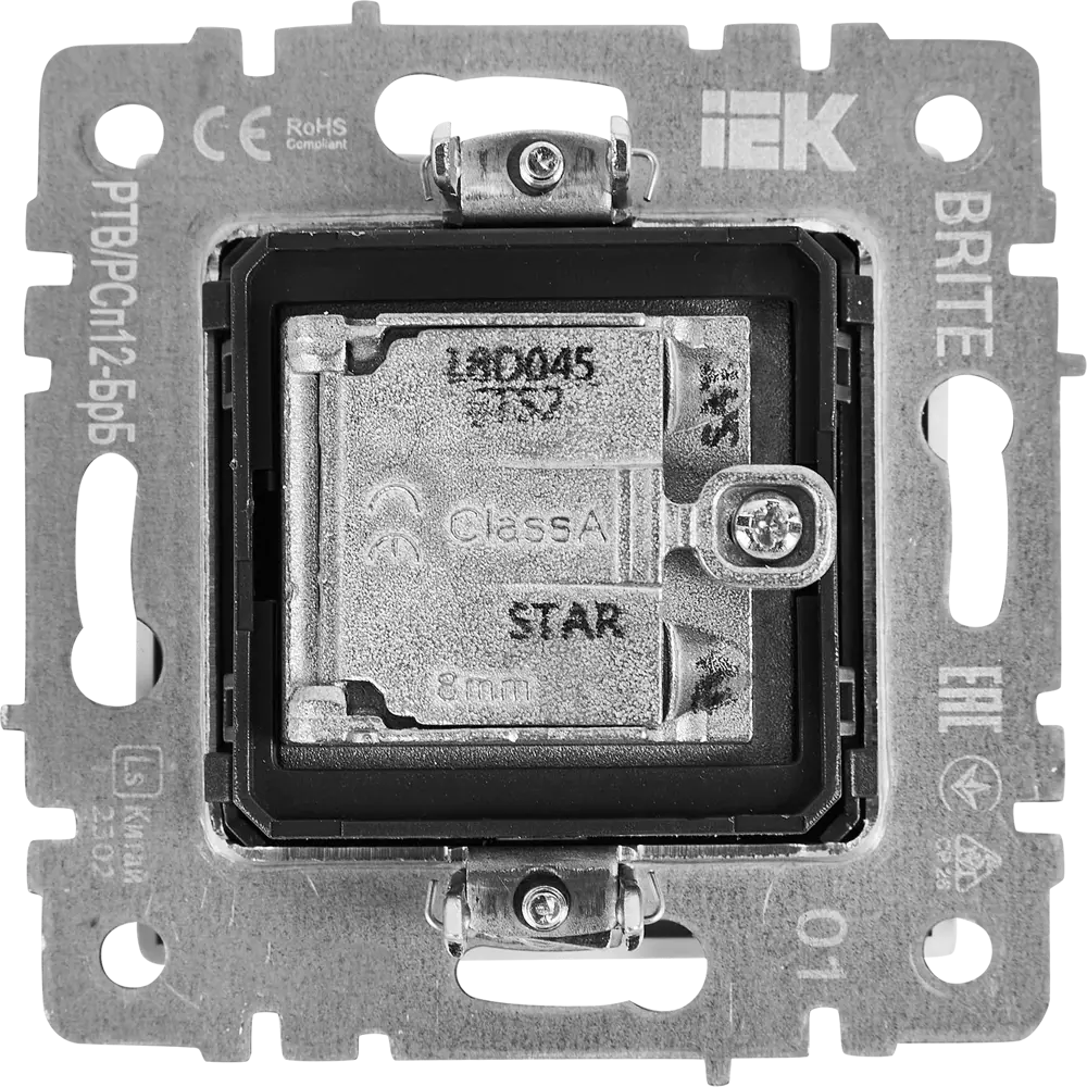 Телефонная розетка IEK Brite двойная встраиваемая для модемов и аппаратов 87761546 STLM-1118761 - Вид №3