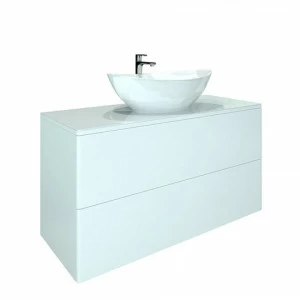 Orange Ot-100TuGLASS+O56 Тумба подвесная Otto c раковиной Олимпия 560. Белый