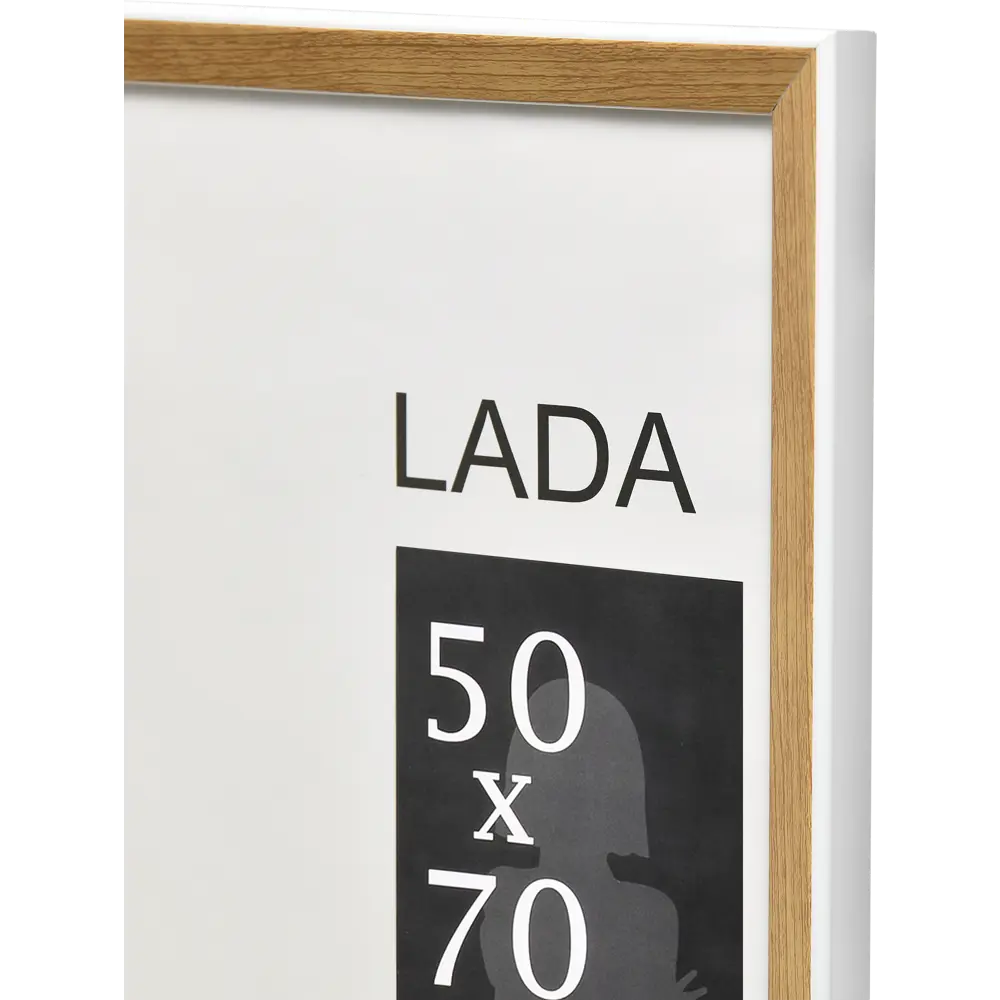 Рамка Lada 50x70 см пластик цвет белый/дуб 85947342 STLM-2013589 Santreyd  - Вид №2