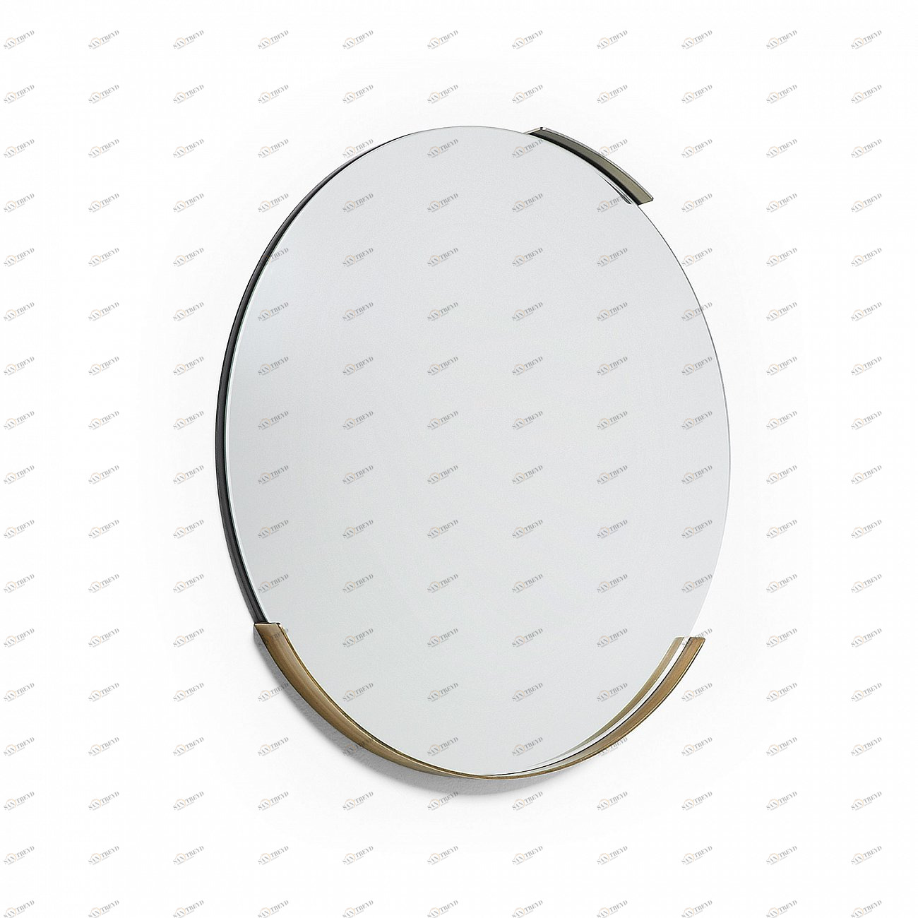 Зеркало круглое золотое с металлическими вставками диаметр 51 см Zigza от La Forma LA FORMA ДИЗАЙНЕРСКИЕ 321477 