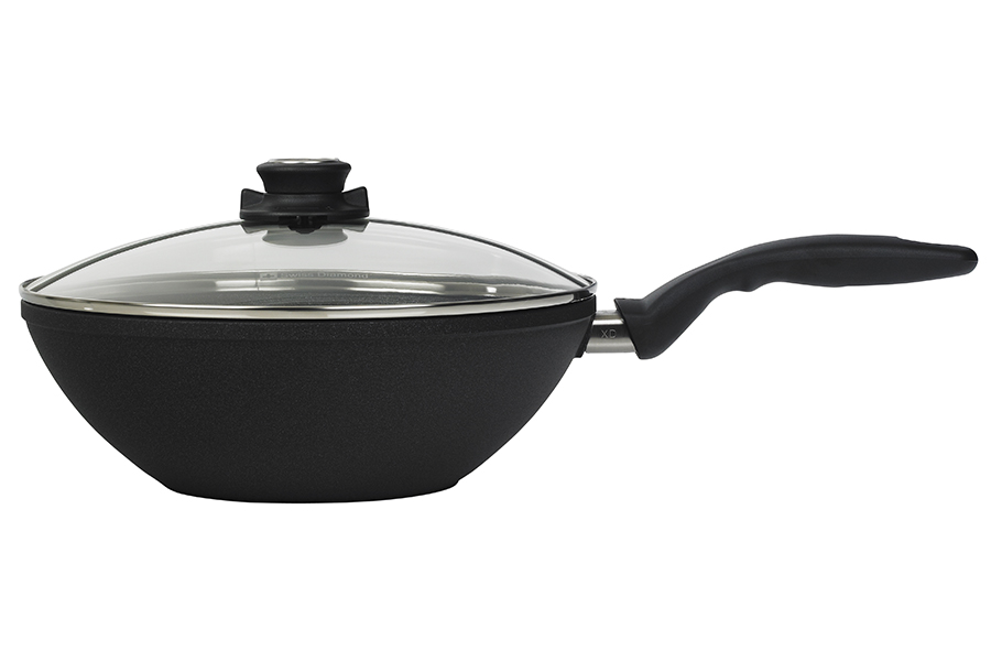 Сковорода-вок индукционная Swiss Diamond со стеклянной крышкой, Ø28 см XD61128IC - Вид №1