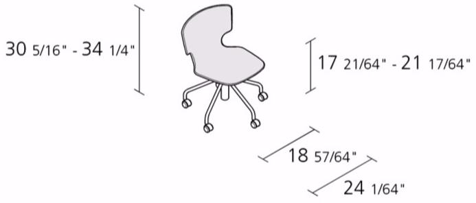 Alias Вращающееся кресло с регулируемой высотой на колесиках Enna erice sun-id-1395618 - Вид №2