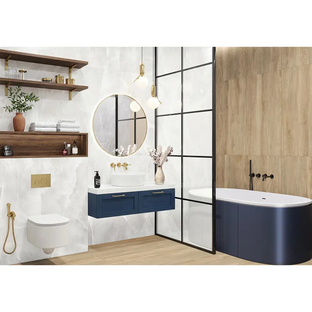 Глазурованный керамогранит Alma Ceramica Onyx Diamond 07 60x120 см 1.44 м² лаппатированный цвет серый 89458843 STLM-2205850