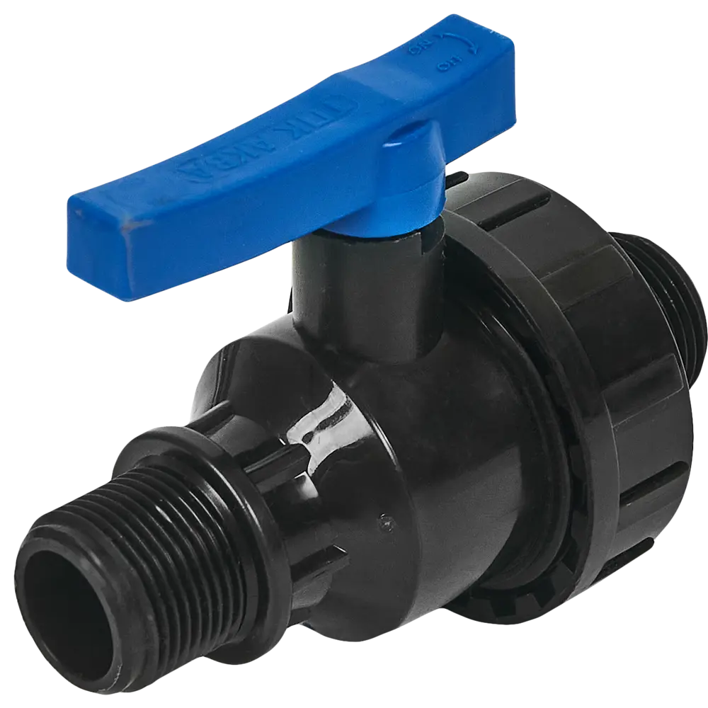 Кран ПНД Политэк 1"x3/4" с наружной резьбой для трубопроводов 85358412 STLM-0062148