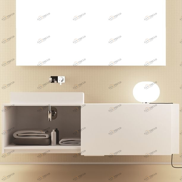 Moma Design Тумба подвесная с раздвижными дверками 1400 Emotion Slide 500 белая S45026145LO