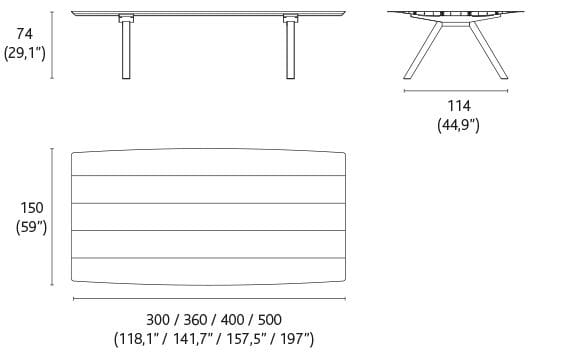 Прямоугольный обеденный стол из алюминия и дерева BD Barcelona Aluminium ARCH-00066784 - Вид №8
