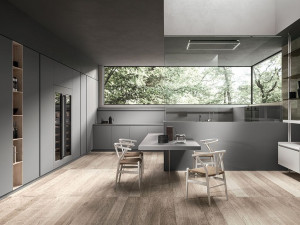 Встроенная кухня с полуостровом