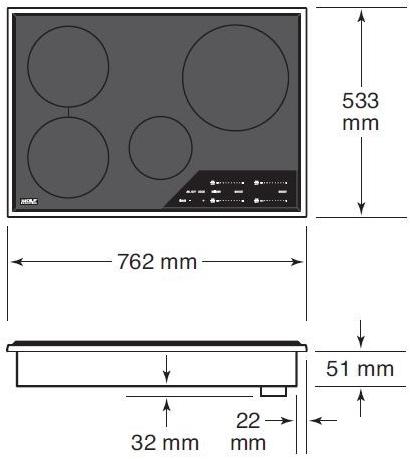 Wolf Индукционная варочная панель с верхним сливом Piani cottura a induzione Icbci304tf/s  - Вид №1