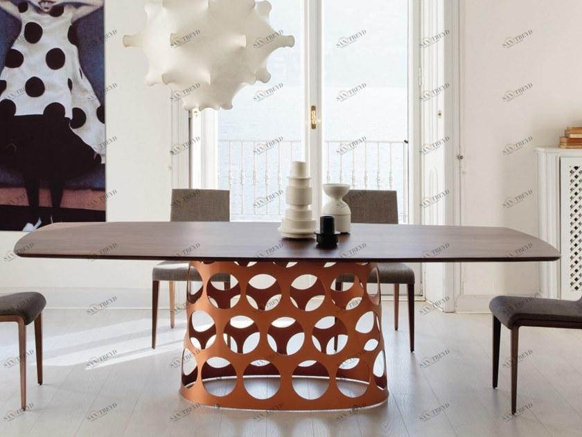 Porada Прямоугольный обеденный стол из массива дерева Iron sun-id-1431484