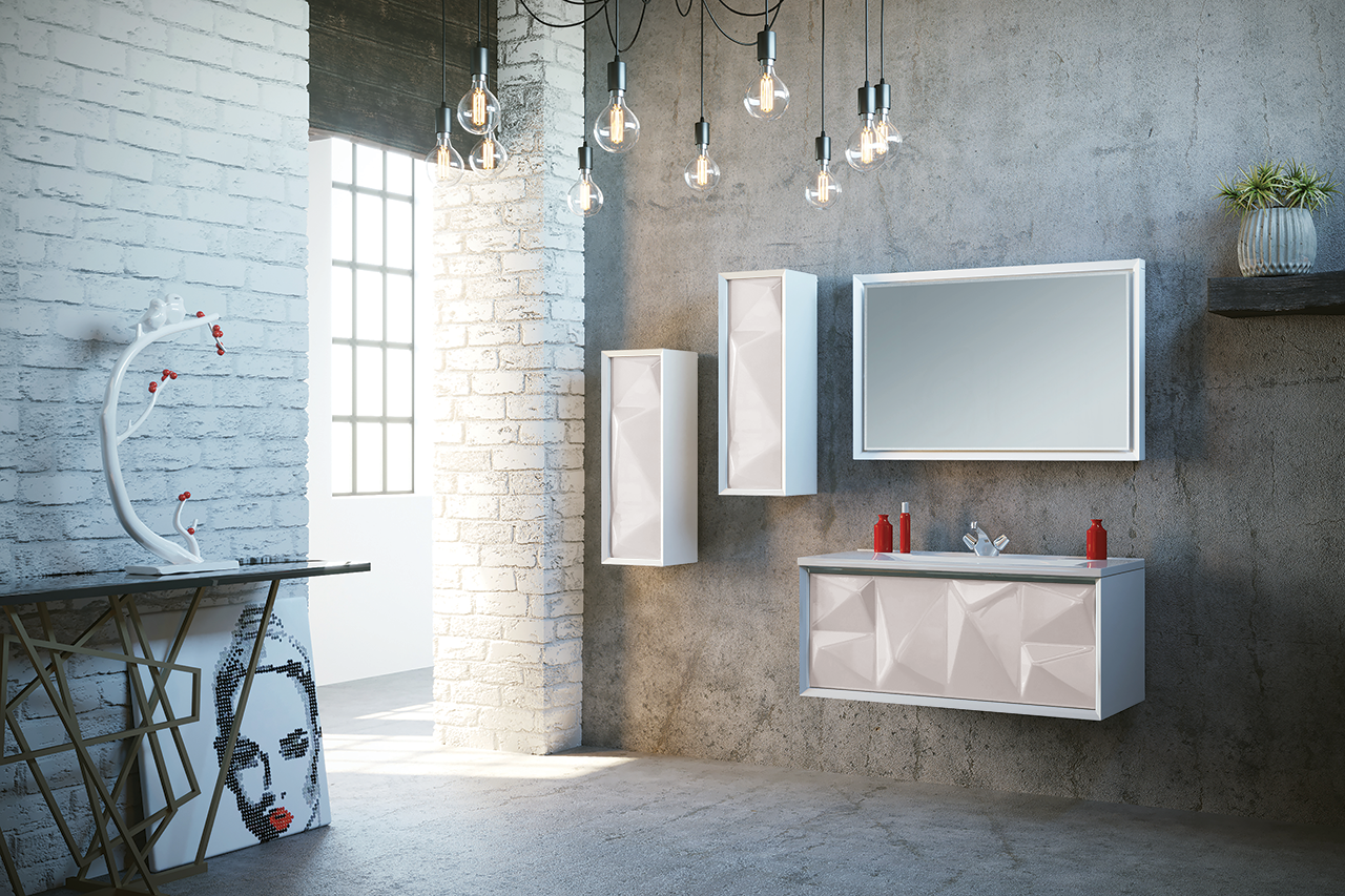 У67847 Тумба Romb 90П 1в.я. White 1 Marka Art