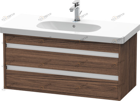 KT664802121 Ketho Тумбочка подвесная Орех темный декор Duravit