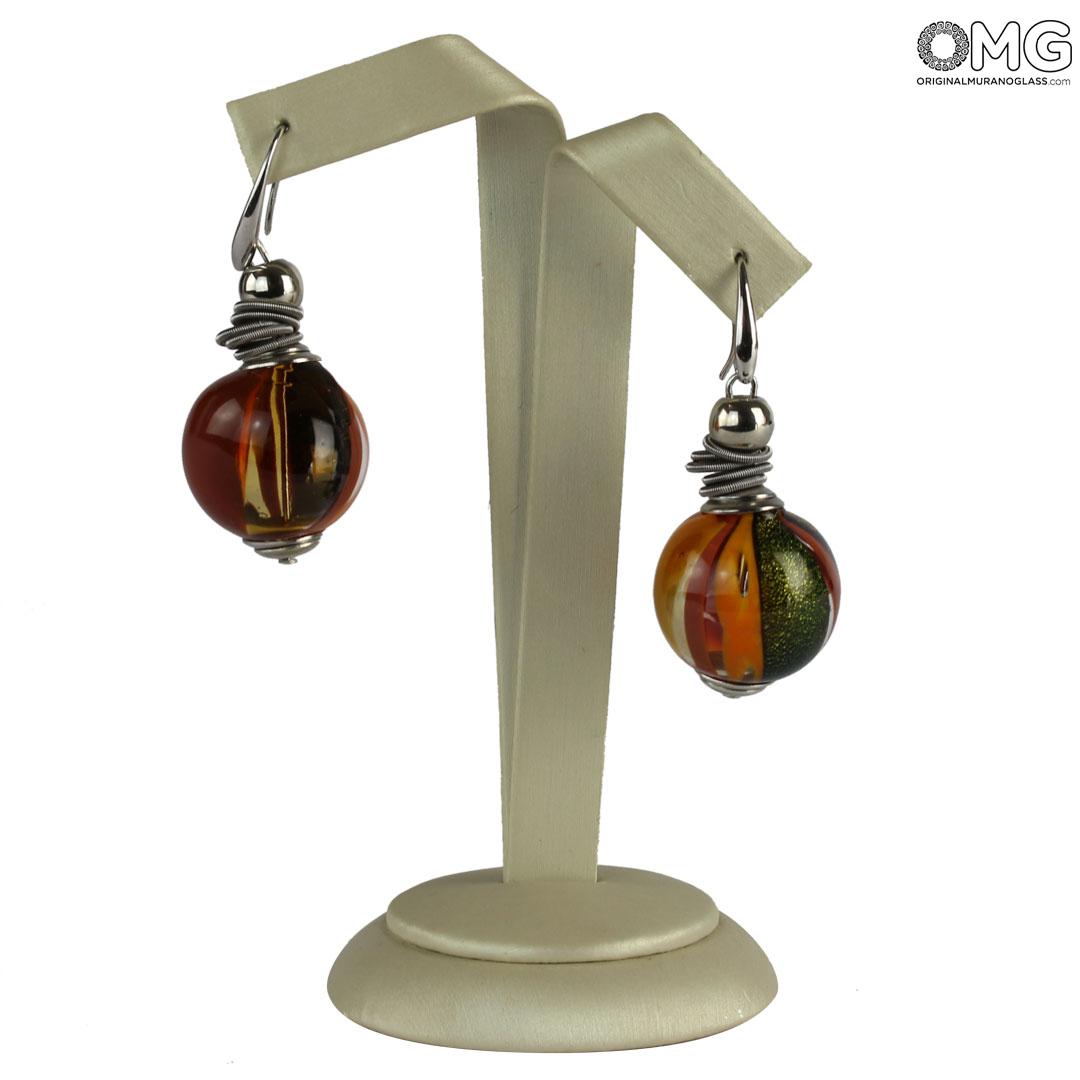 4664 ORIGINALMURANOGLASS Серьги Сирия - муранское стекло OMG 1 см  - Вид №1