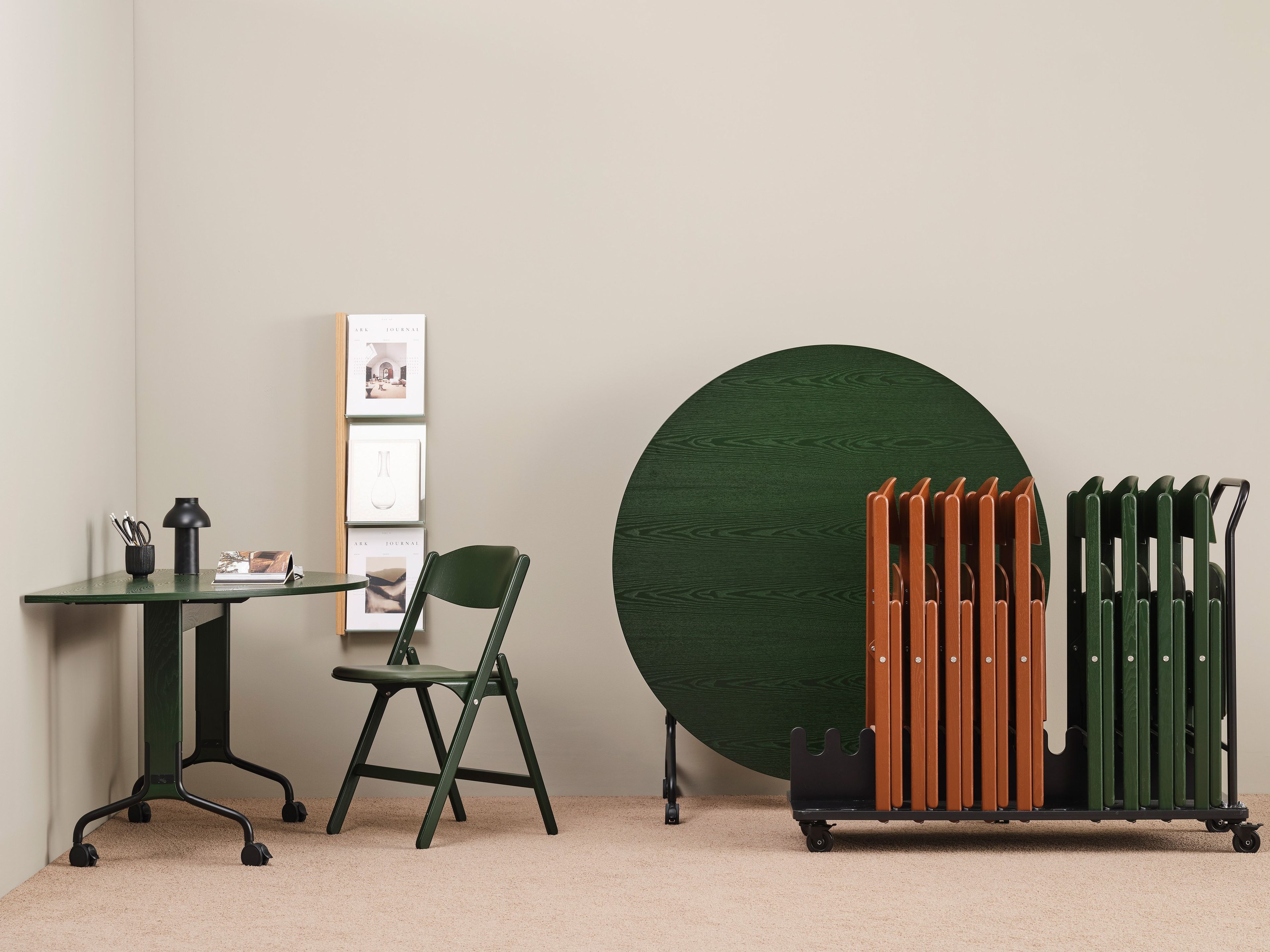 Деревянный складной стул с мягким сиденьем Karl Andersson COLO ARCH-00109630 - Вид №9