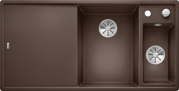523482 Кухонная мойка Blanco Axia III 6 S доска стекло чаша справа, кофе  Blanco Axia Кофе - Вид №5