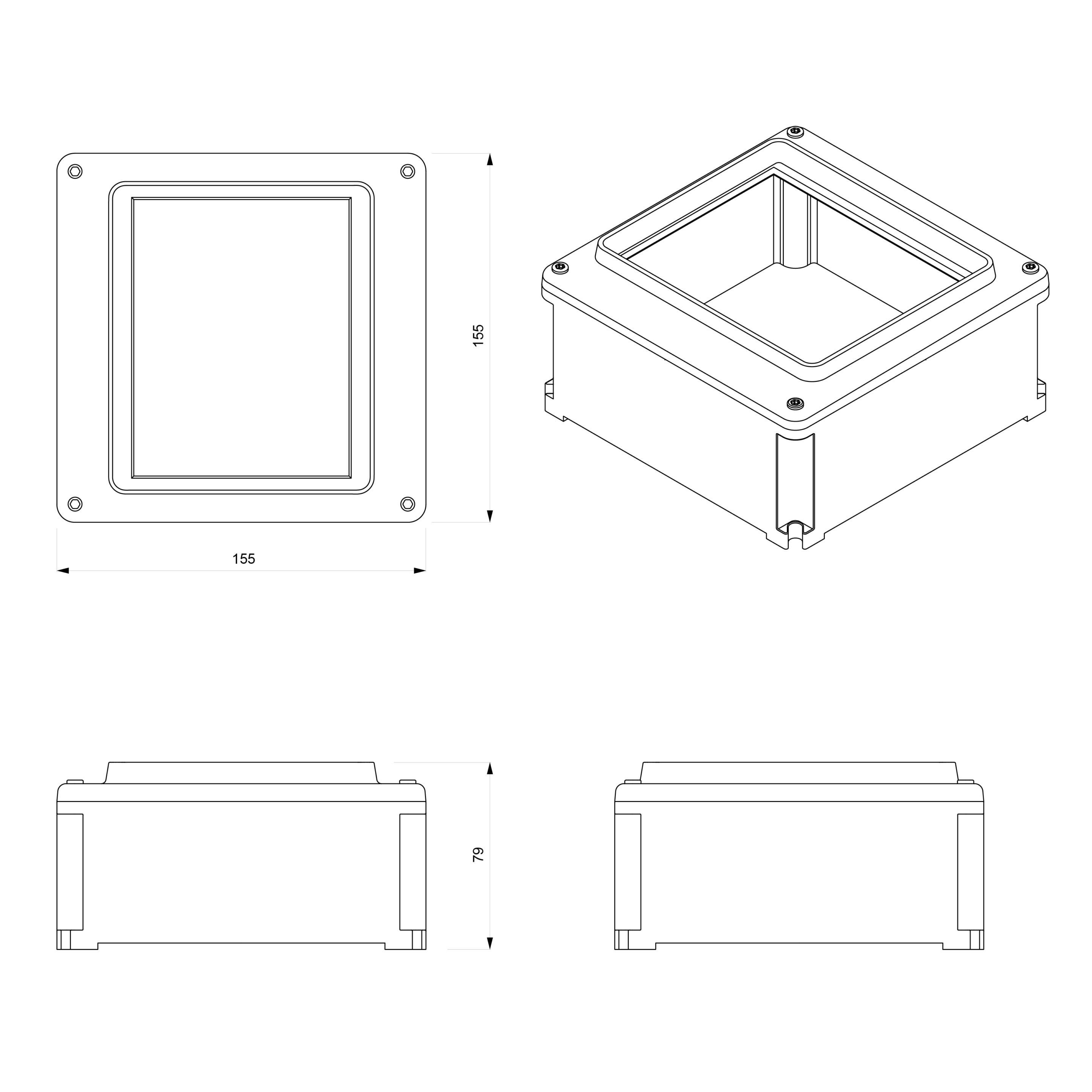 Коробка для электрической системы из натурального алюминия Genuit Silver ARCH-00114256 - Вид №18