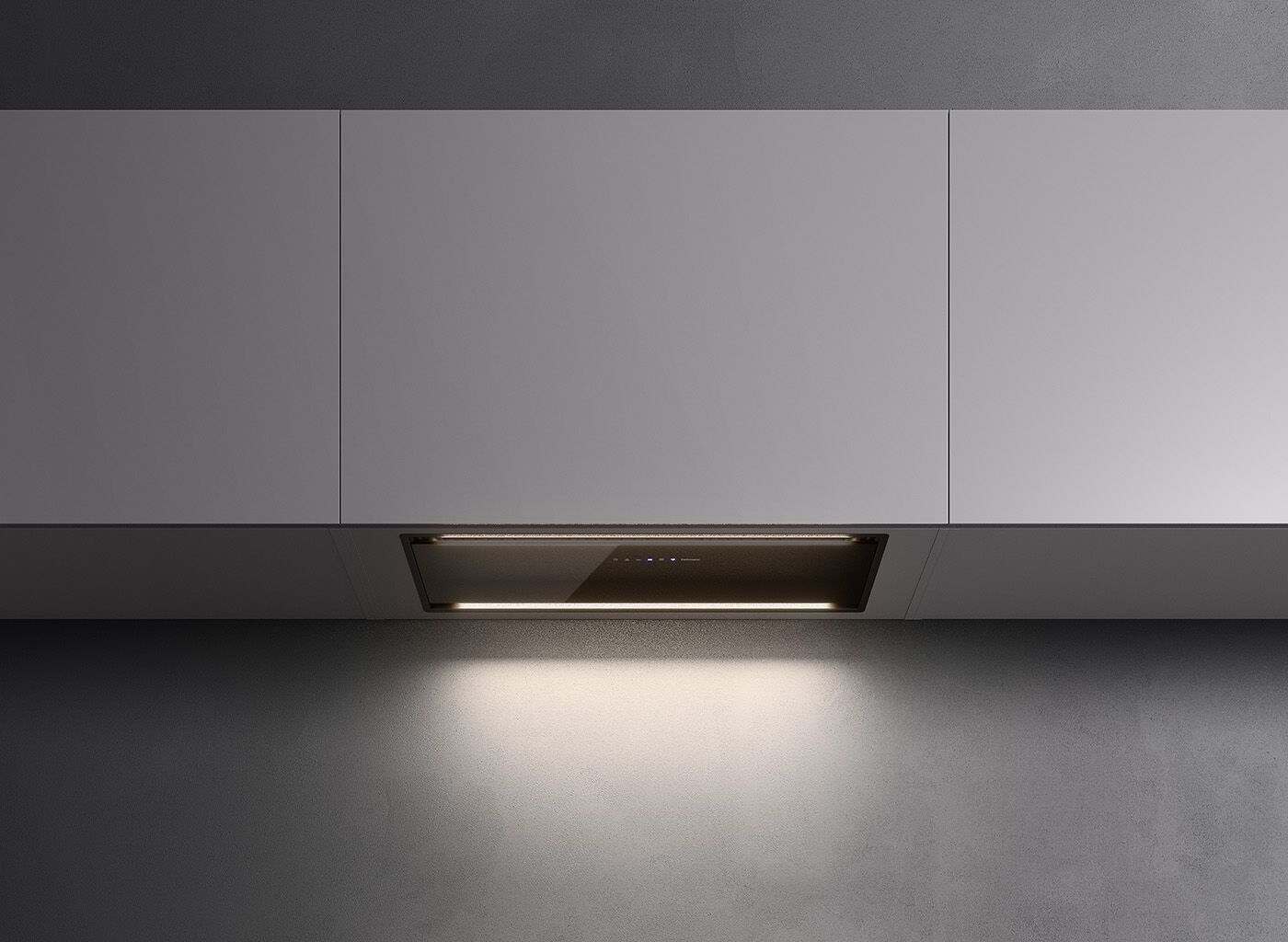 Встраиваемая стальная и стеклянная вытяжка со встроенным освещением Falmec дизайн ARCH-00005140 - Вид №2