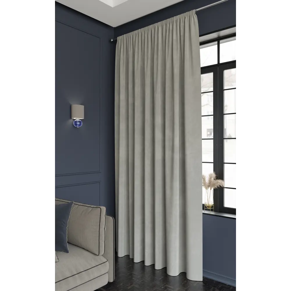 Штора MIAMOZA Silky бежевая 200×280 см на ленте для элегантного интерьера 89427078 STLM-1579657