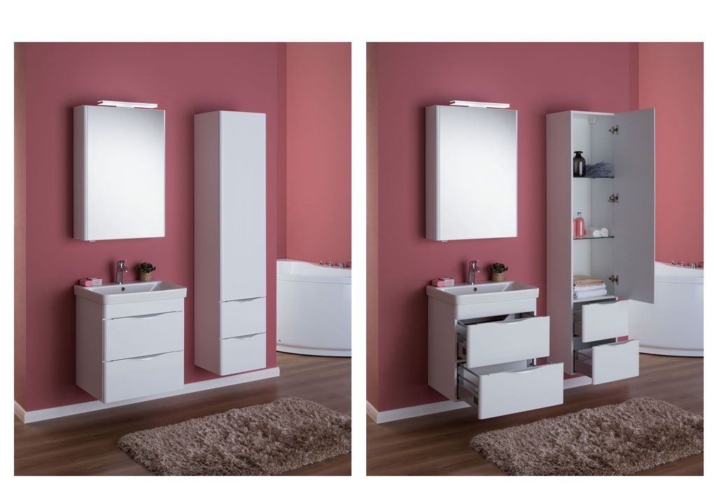 Тумба с раковиной Aquanet Орлеан 60 белый 0018308100182311 - Вид №4