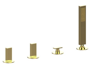 Смеситель для ванны с 4 отверстиями и переключателем