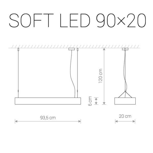 Подвесной светильник светодиодный графит Soft 9542 NOWODVORSKI ДИЗАЙНЕРСКИЕ, SOFT LED 00-3889863 Черный  - Вид №1