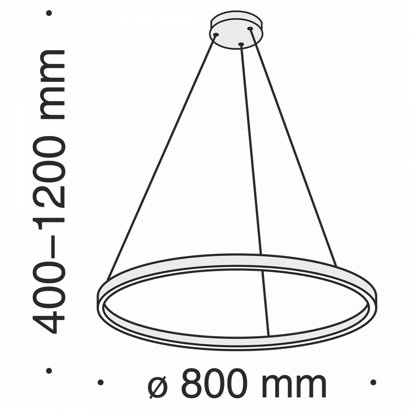 Светильник подвесной светодиодный с алюминиевым плафоном 80 см черный Rim MOD058PL-L42B4K TECHNICAL ДИЗАЙНЕРСКИЕ, TECHNICAL 00-3957050 Черный  - Вид №5