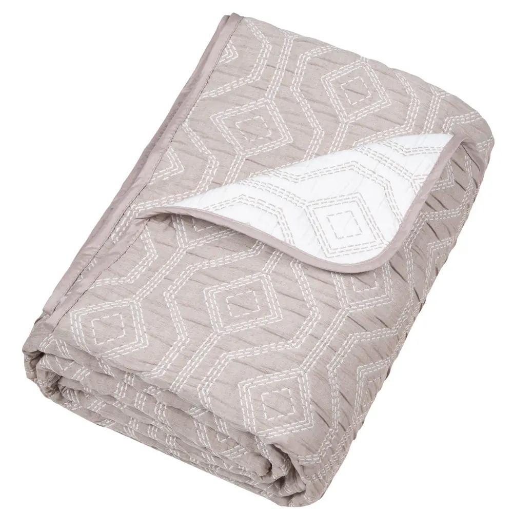 Покрывало Венера 200x250 см микрофибра цвет серо-розовый СТОЛИЦА ТЕКСТИЛЯ STLM-2031100 - Вид №1