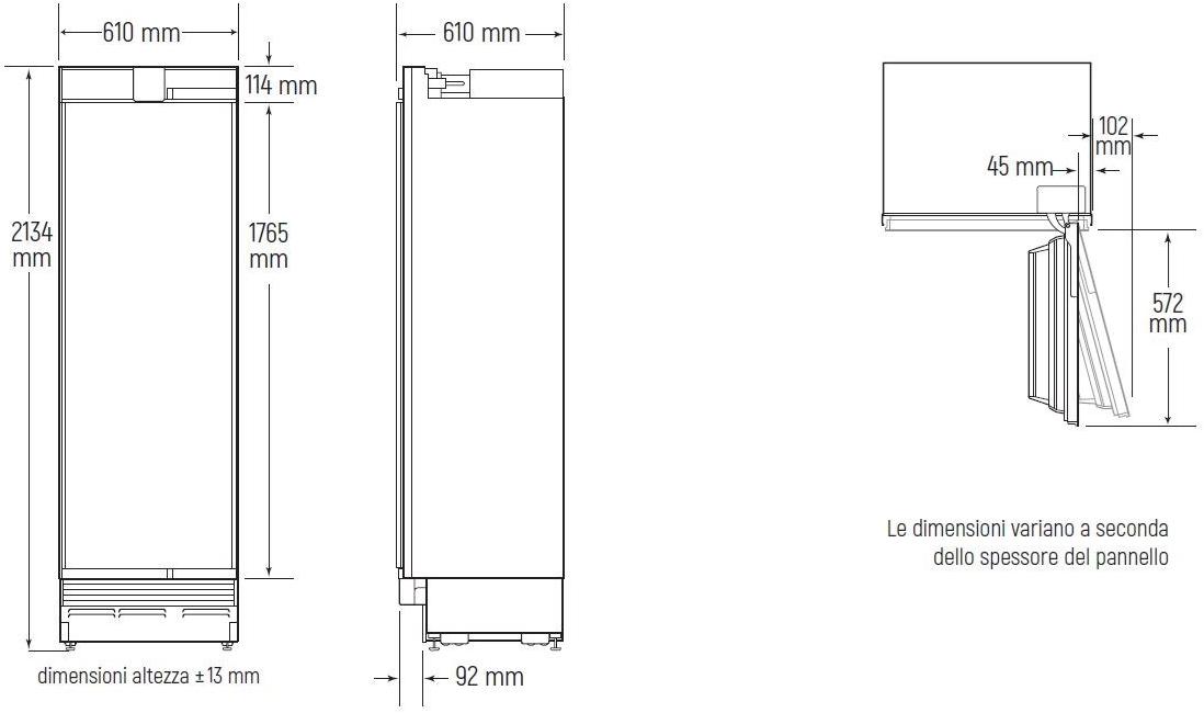 Sub-Zero Встраиваемый вертикальный морозильник из нержавеющей стали класса а + Designer Icbic-24fi  - Вид №1