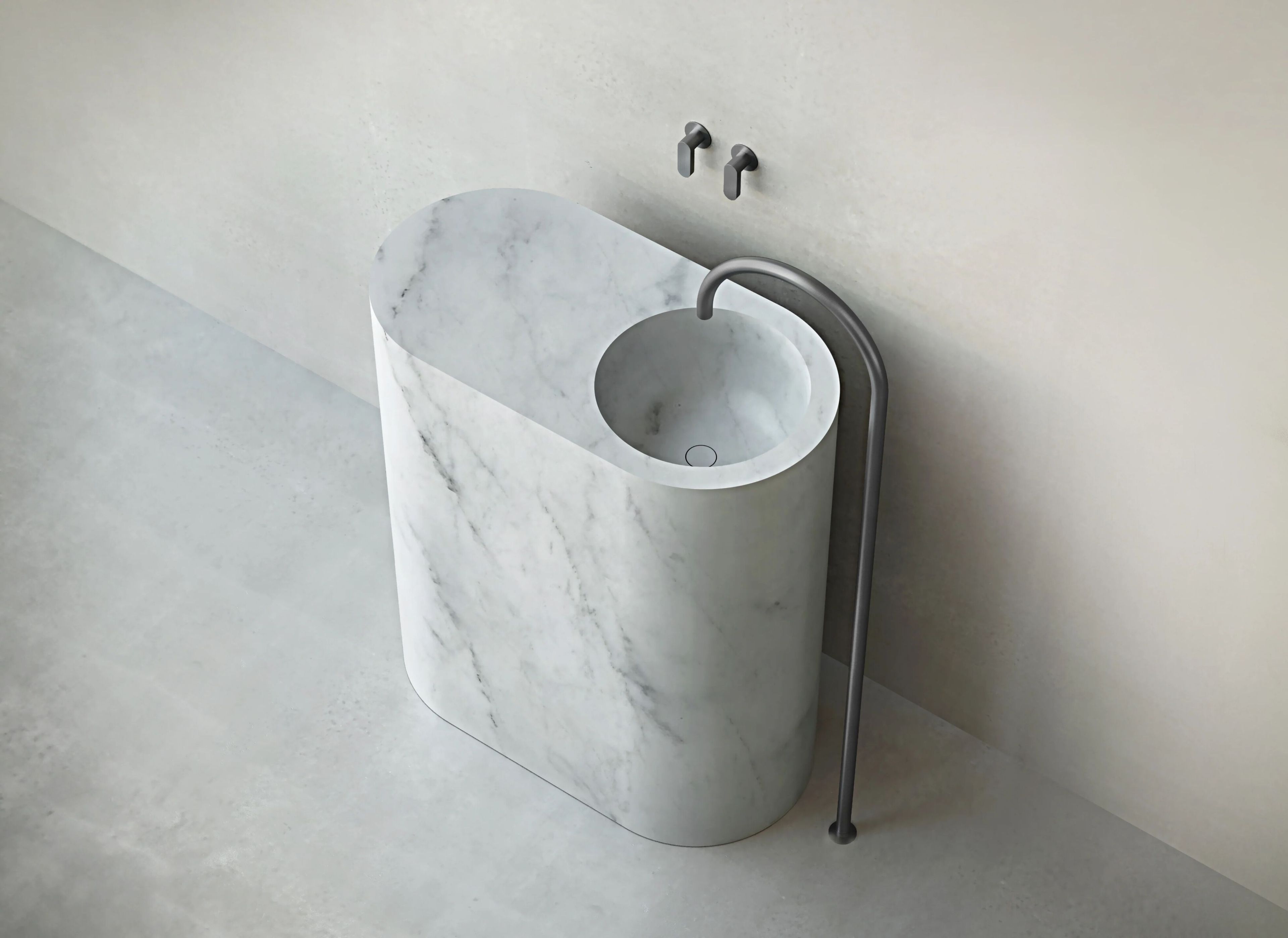 Напольная дозирующая насадка из нержавеющей стали для умывальника COCOON John Pawson ARCH-00119769 - Вид №3