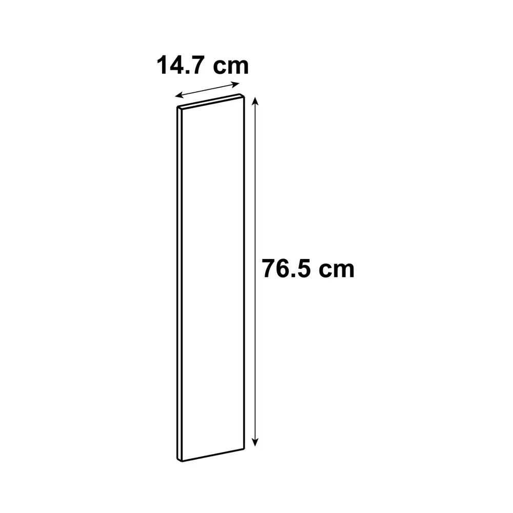 Фасад для кухонного шкафа Пласт 14.7x76.5 см Delinia ID ЛДСП цвет серый 82010212 STLM-2050415 - Вид №7
