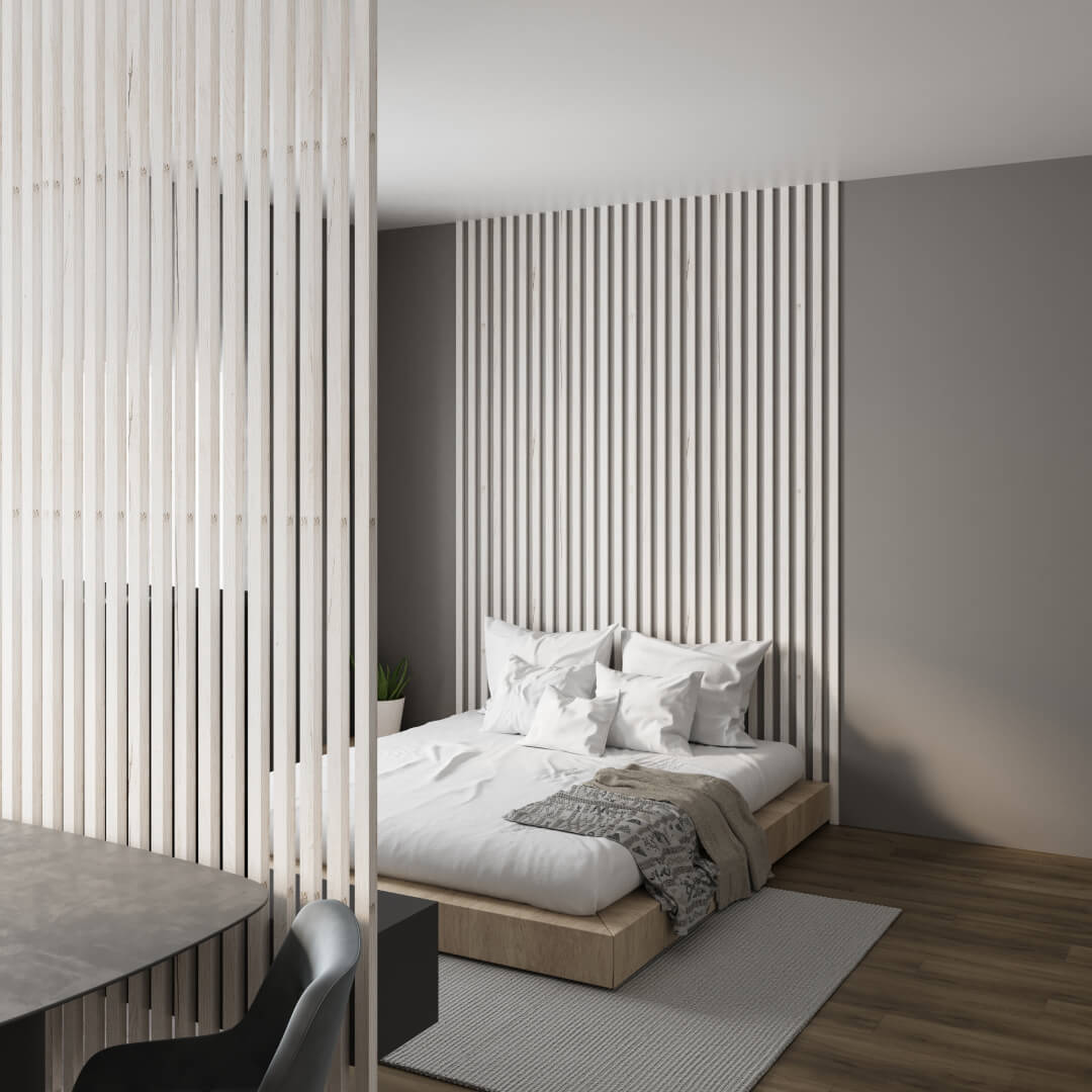 Интерьерная рейка МДФ STELLA Бриона Дуб Санремо Белый 16*40*2700 (уп.8 шт.) Standart STSR-809 - Вид №6