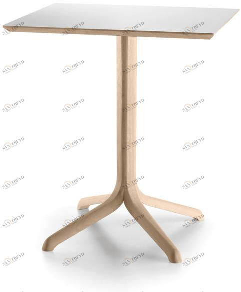 ALKI Стол из дуба квадратный с основанием 4 звезды Jantzi sun-id-1439417