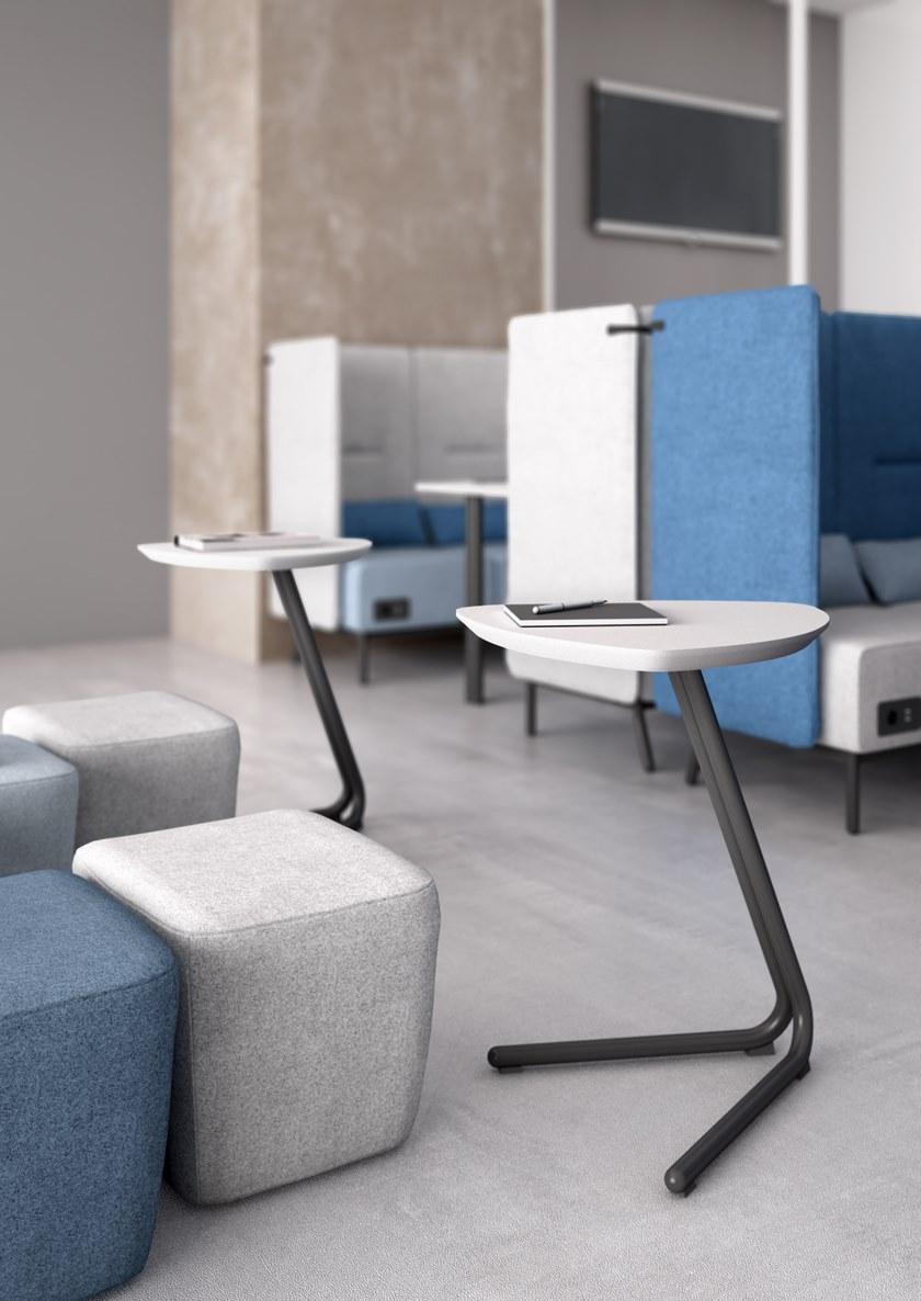 Leyform Треугольный лакированный высокий журнальный столик из стали и мдф  1614  - Вид №3