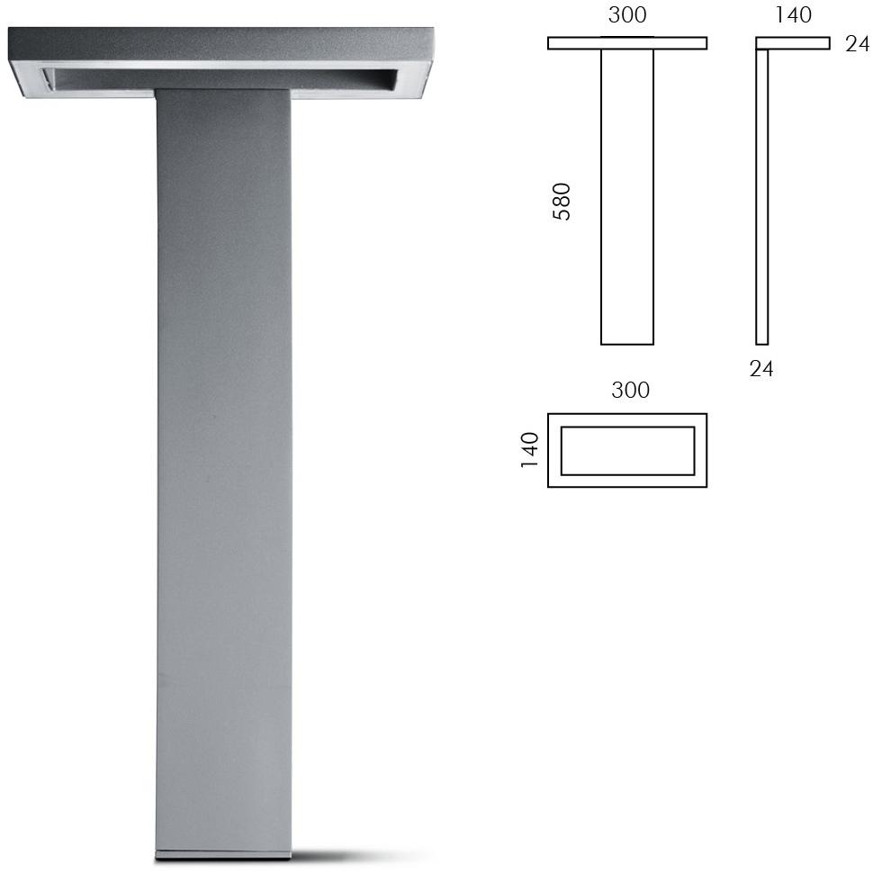 SIMES Светодиодный алюминиевый столбик Trim sun-id-1423759 - Вид №2