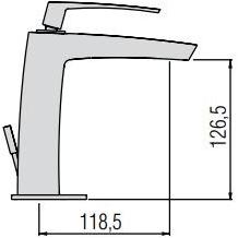 Rubinetterie Frattini Смеситель для раковины, однорычажный, сливной Luce sun-id-1511970 - Вид №1