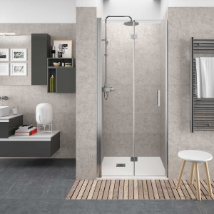 26731 SALGAR Душевая перегородка ODENSE Фронтальная с 1 складной дверцей Прозрачная 670 - 690 x 2000 мм