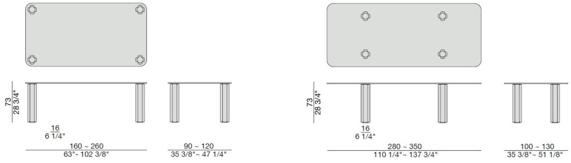 Porada Прямоугольный стол из ясеня и стекла Eighteen sun-id-1368581 - Вид №2