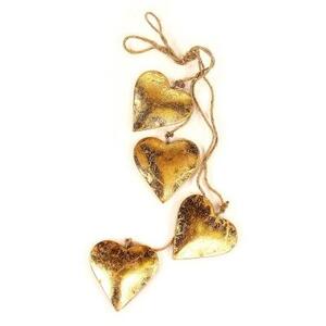 Гирлянда подвесная Golden Hearts, 4 шт.