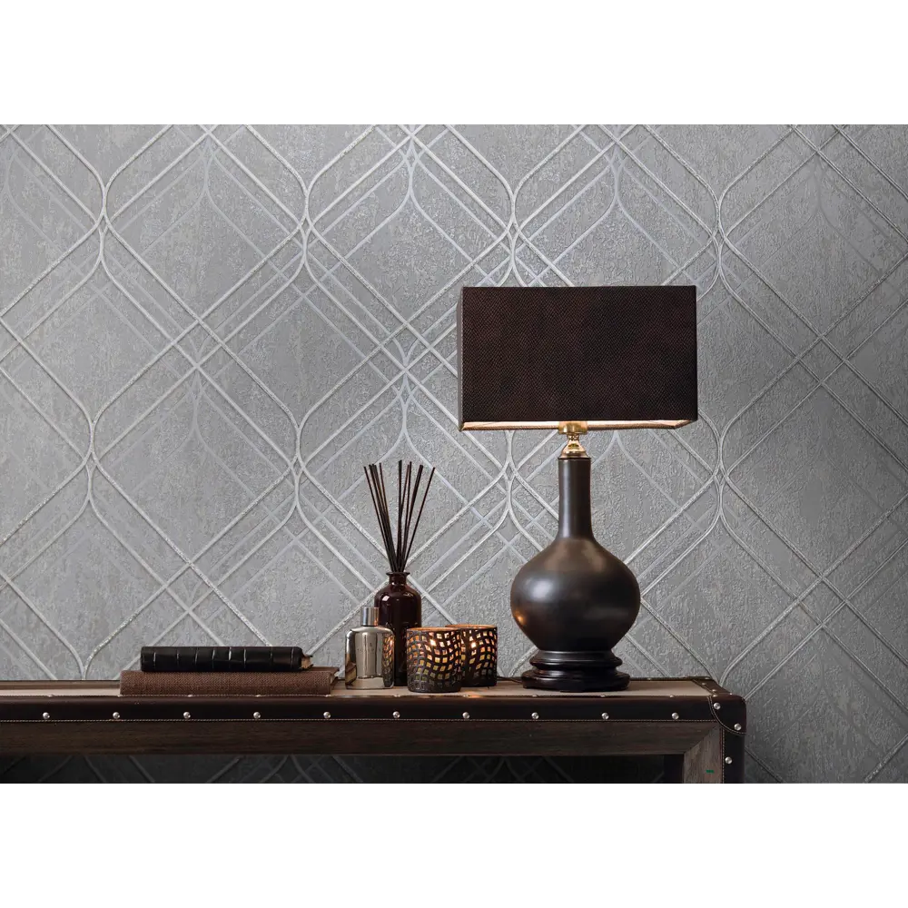 Флизелиновые обои NEW AGE Visconti серые для стильного интерьера 89369649 STLM-0815220 - Вид №2