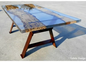 ANTICO TRENTINO Прямоугольный журнальный столик Lebrìc design - legno e resina