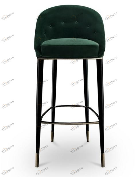 BRABBU Высокий табурет, обитый бархатом, со спинкой Malay sun-id-1479550