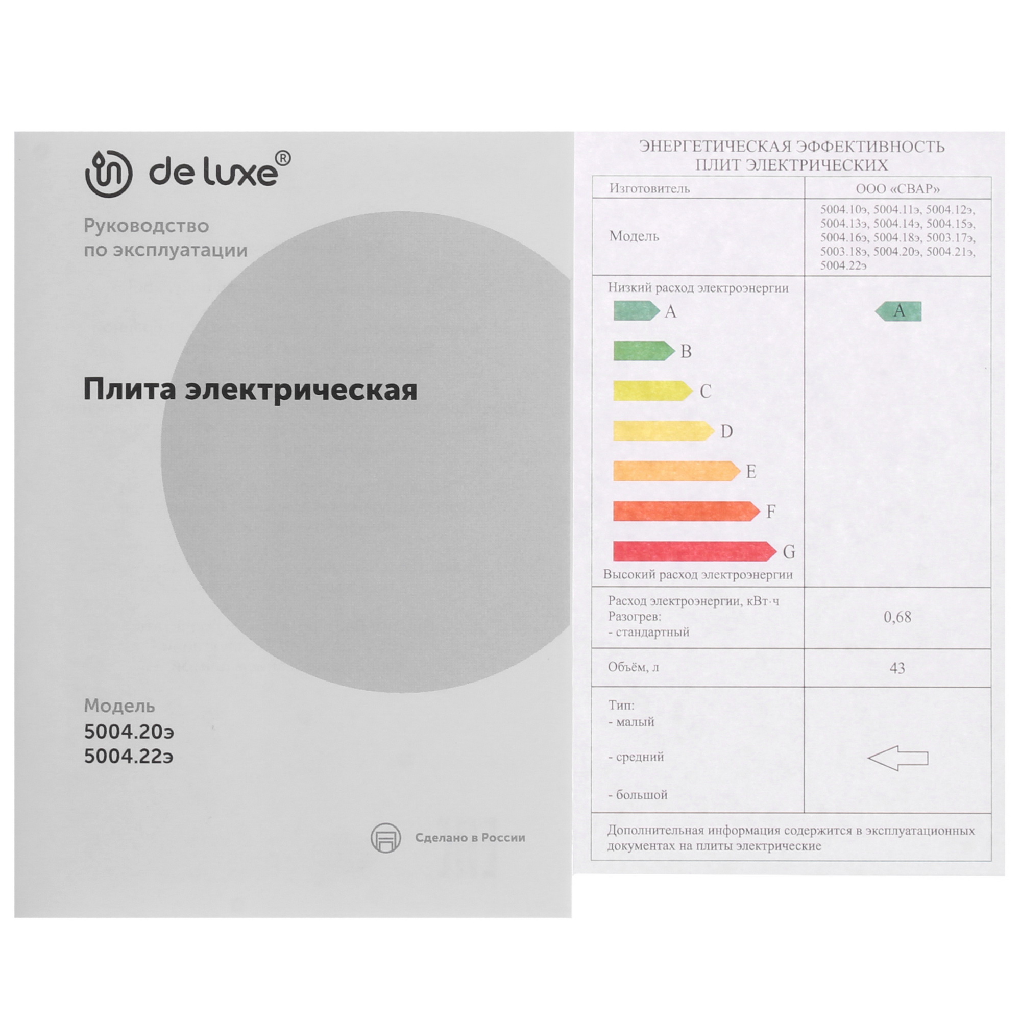 4729223 Электрическая плита De Luxe 5004.22э 030 белый STDN-0092481 - Вид №9