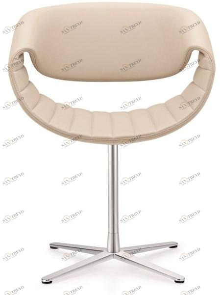 ZÜCO Кожаное кресло и 4-звездочная поворотная основа из алюминия Little perillo Pt 652