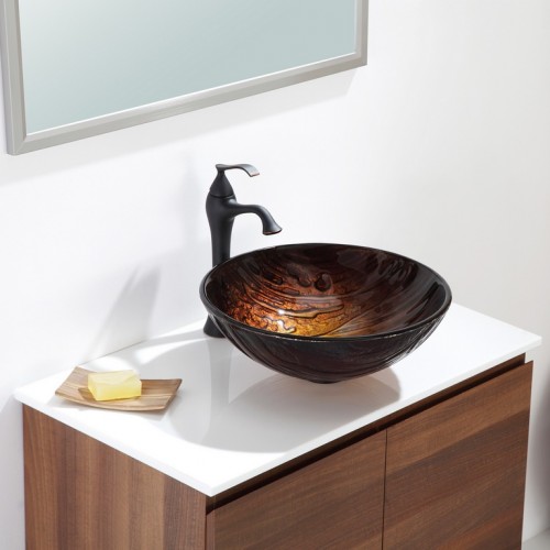 GV-394-19mm Накладная раковина на столешницу  прямоугольная Krausru  - Вид №8