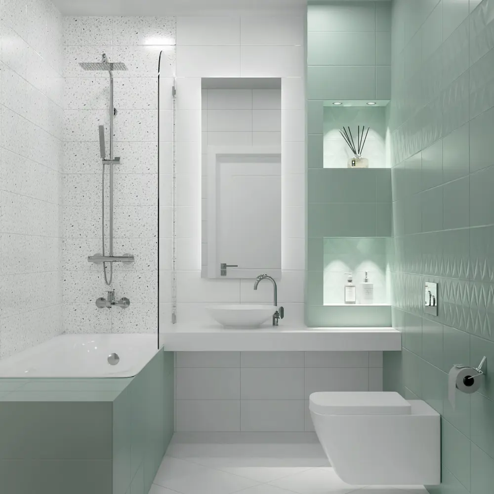 Настенная плитка KREAFORTA Mersey Terrazzo 20x40 см 1.62 м² матовая цвет разноцветный 89413666 STLM-2100718 - Вид №5