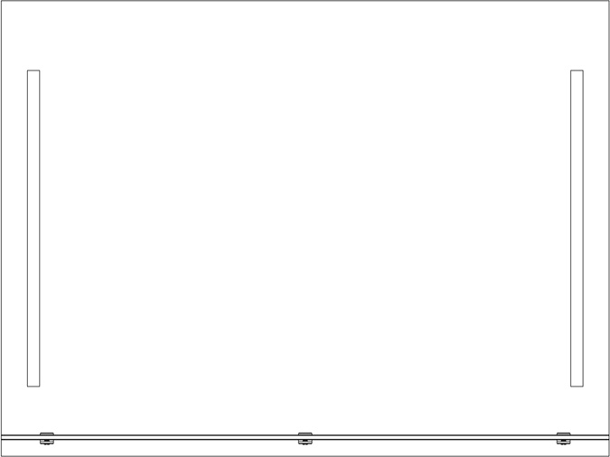 BY 2166 Зеркало с полочкой 100 cm с 2-мя встроенными LED-светильниками 11 W EVOFORM Ledline-S - Вид №1