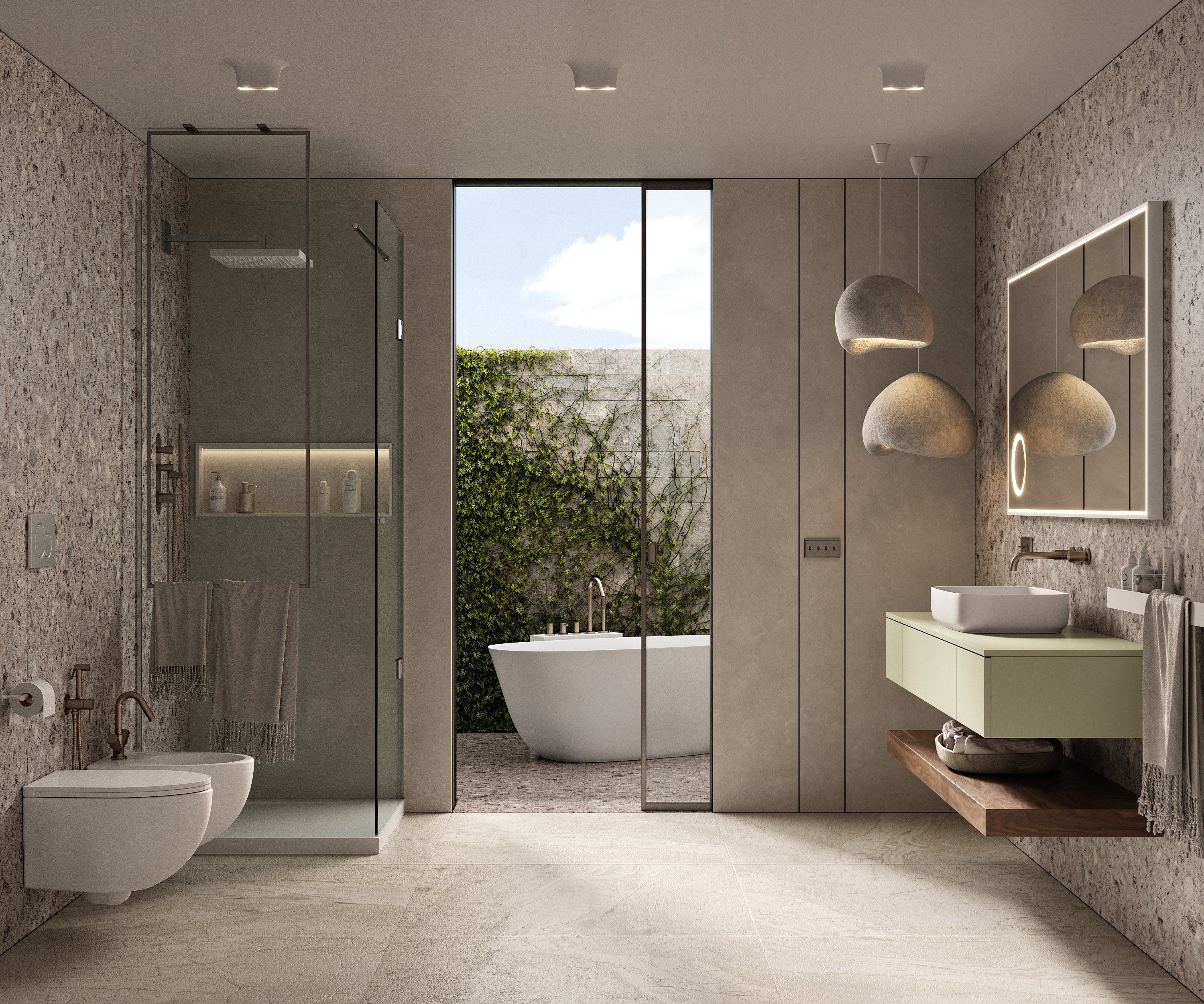 Прямоугольная столешница из твердой поверхности MOMA Design Водяная лилия ARCH-00135433 - Вид №1