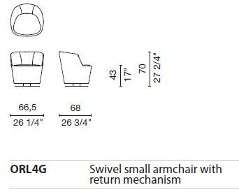 Cappellini Вращающееся кресло Orla sun-id-1470157 - Вид №1