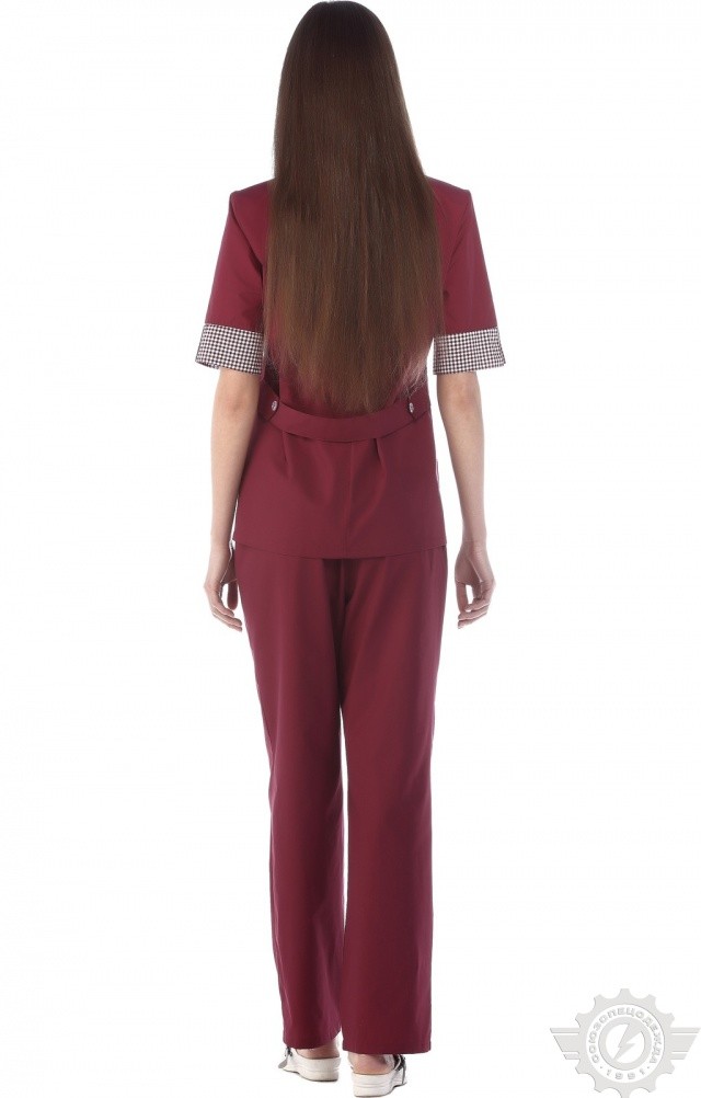 66100 Костюм "Грация" бордо  Одежда для обслуживающего персонала  размер 48 Спецодежда  - Вид №6
