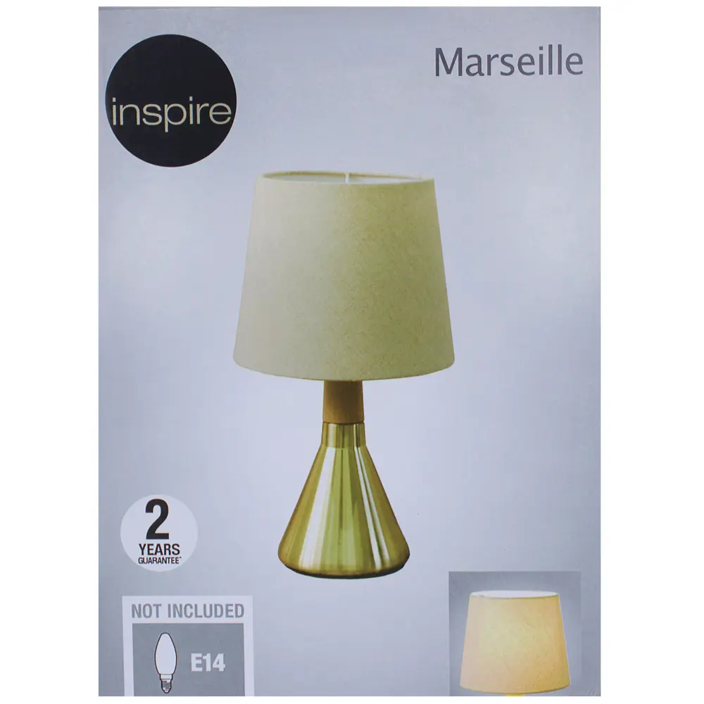 Настольная лампа Marseille база 1xE14x40 Вт, металл, цвет латунь 18580373 STLM-2044465 INSPIRE  - Вид №3