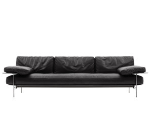 3-местный кожаный диван